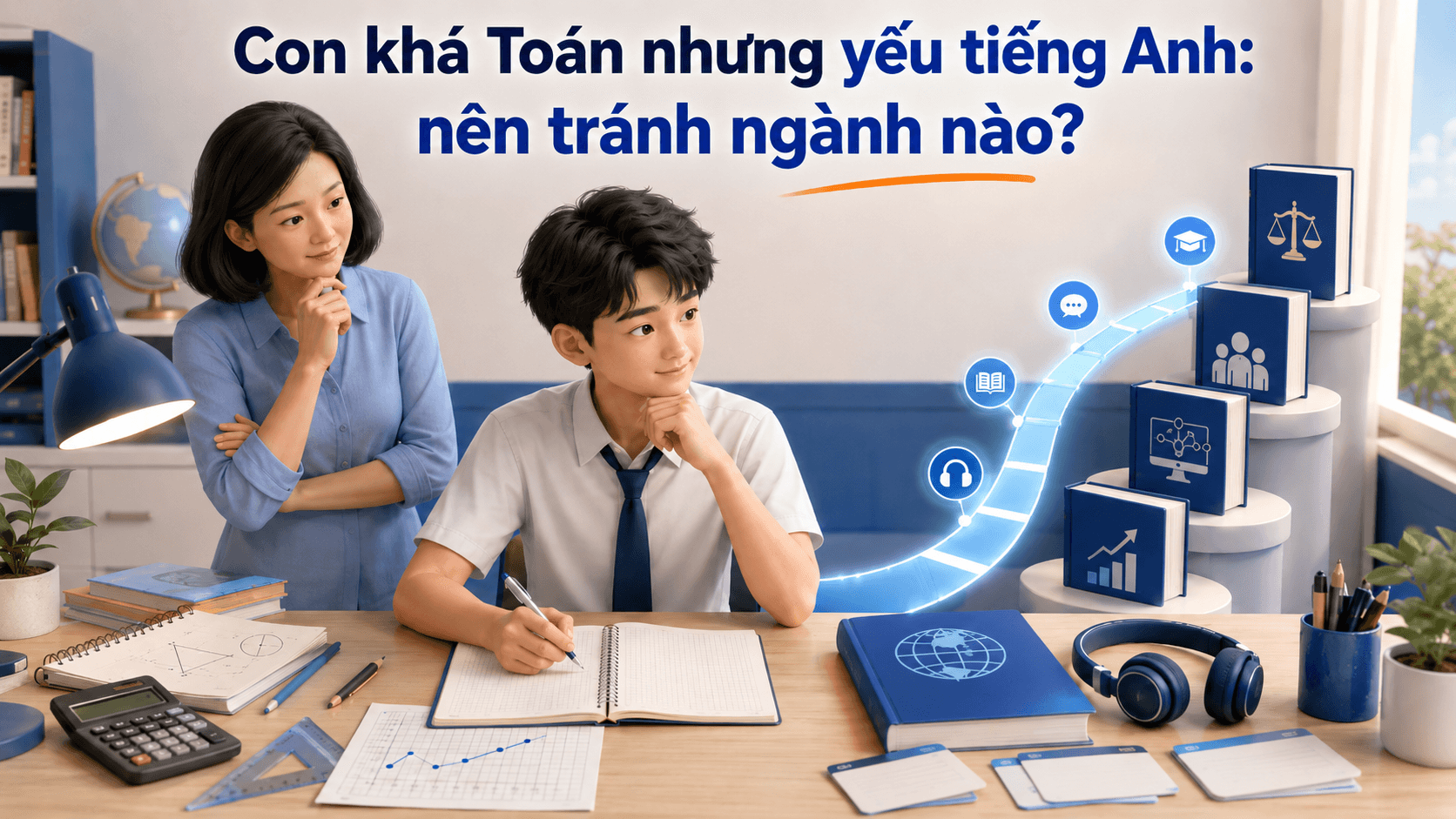 Con khá Toán nhưng yếu tiếng Anh: nên tránh ngành nào?