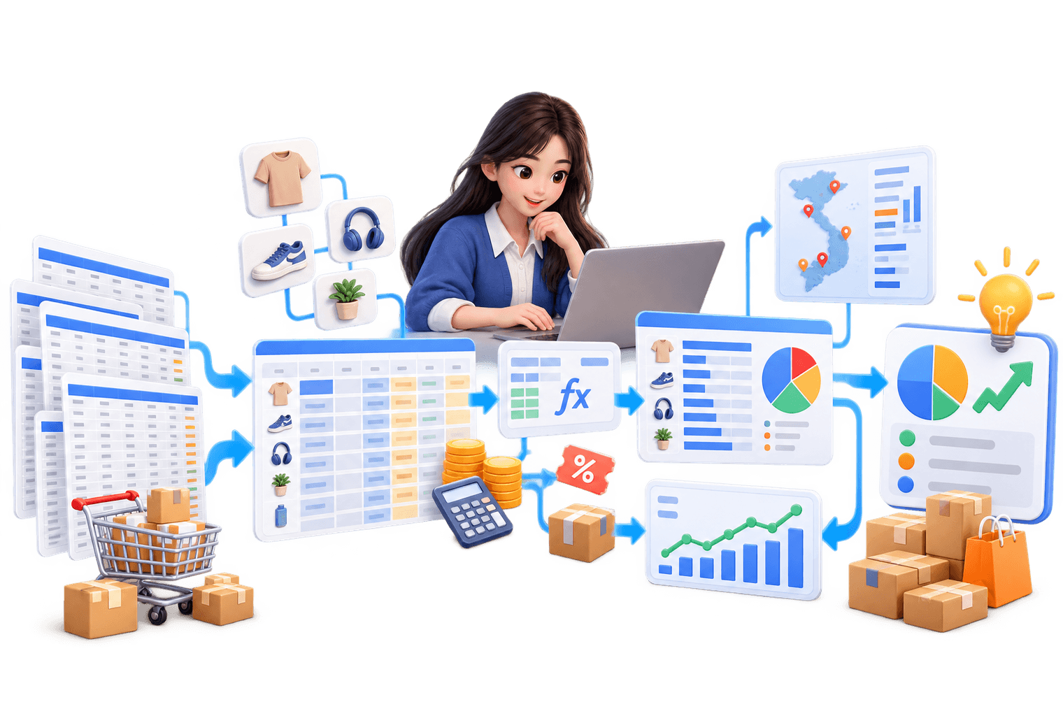 Thực hành sử dụng Excel để tính toán trong thực tế - Ngành Học Blog